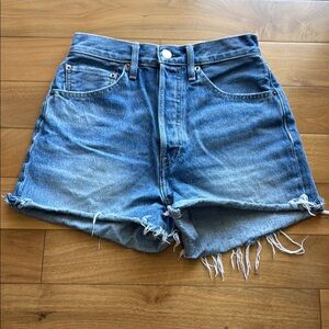 Re/done Denim Blue Women's Shorts